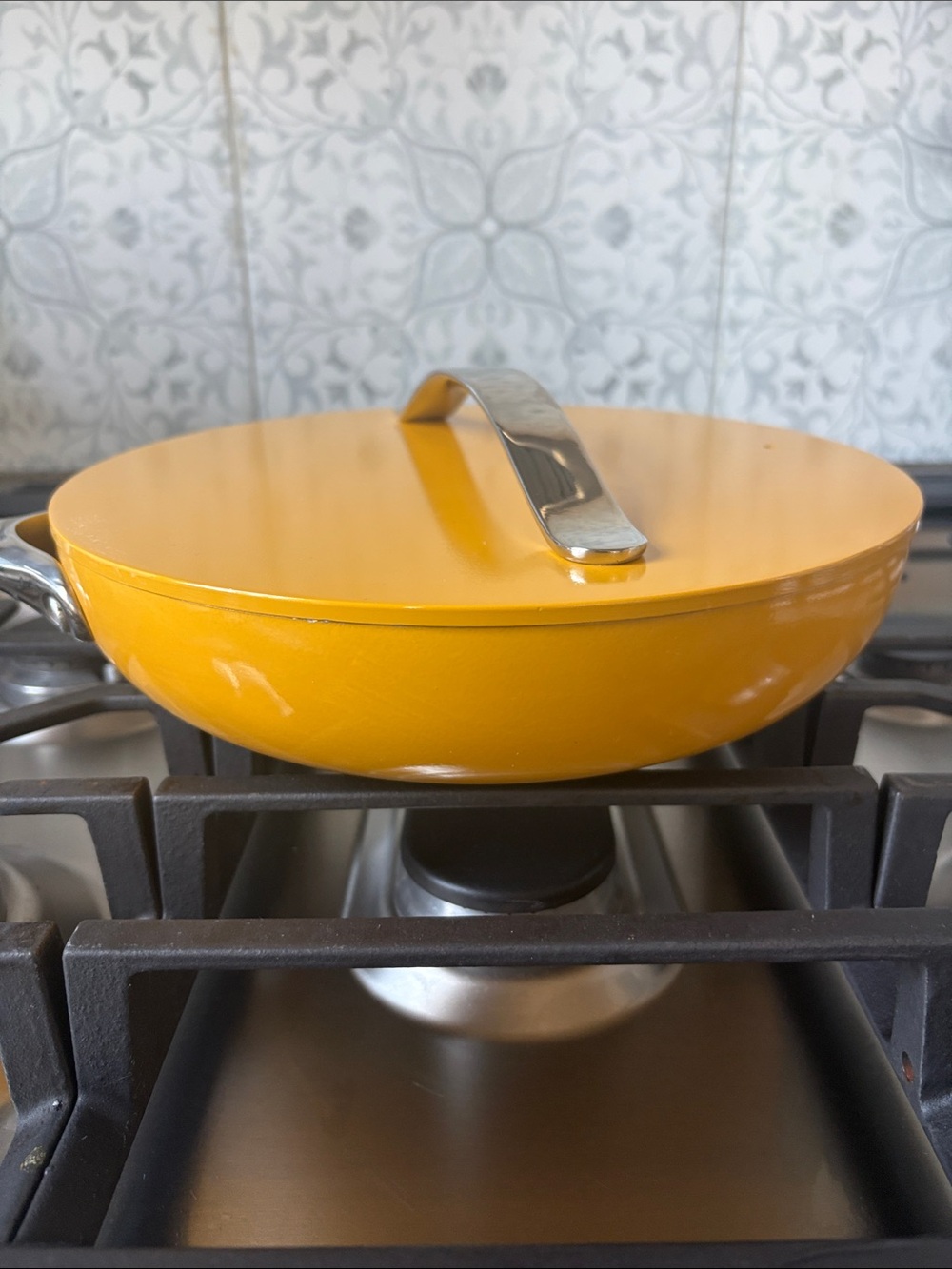 Caraway Yellow Nonstick Ceramic Frying Pan with Lid - Picture 2 of 16